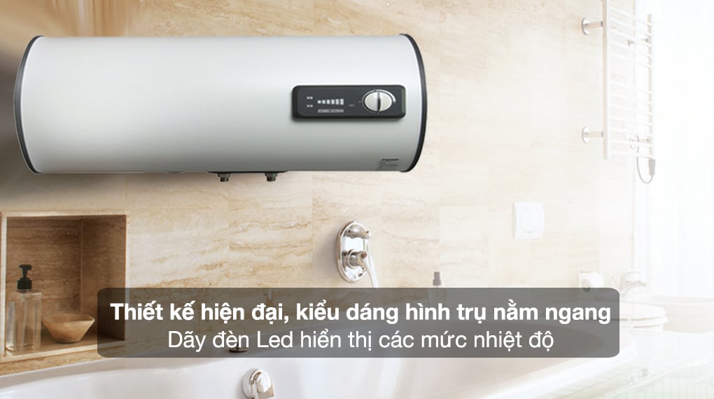 Bình nóng lạnh gián tiếp Stiebel Eltron 100 lít ESH 100 H Plus T-VN - Thiết kế hiện đại, kiểu dáng nằm ngang kèm dãy đèn Led hiển thị các mức nhiệt độ Bình nóng lạnh gián tiếp Stiebel Eltron 100 lít ESH 100 H Plus T-VN - Thiết kế hiện đại, kiểu dáng nằm ngang kèm dãy đèn Led hiển thị các mức nhiệt độ