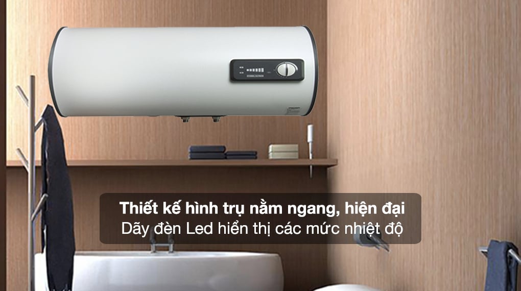 Bình nóng lạnh gián tiếp Stiebel Eltron 25 lít ESH 25 H Plus T-VN - Thiết kế hình trụ nằm ngang, hiện đại kèm dãy đèn Led hiển thị các mức nhiệt độ Bình nóng lạnh gián tiếp Stiebel Eltron 25 lít ESH 25 H Plus T-VN - Thiết kế hình trụ nằm ngang, hiện đại kèm dãy đèn Led hiển thị các mức nhiệt độ