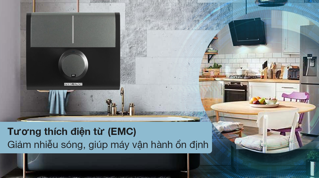 Máy nước nóng trực tiếp Stiebel Eltron 6000W DDC 6 EC - Tương thích điện từ EMC giảm nhiễu sóng và hỗ trợ máy vận hành ổn định Máy nước nóng trực tiếp Stiebel Eltron 6000W DDC 6 EC - Tương thích điện từ EMC giảm nhiễu sóng và hỗ trợ máy vận hành ổn định