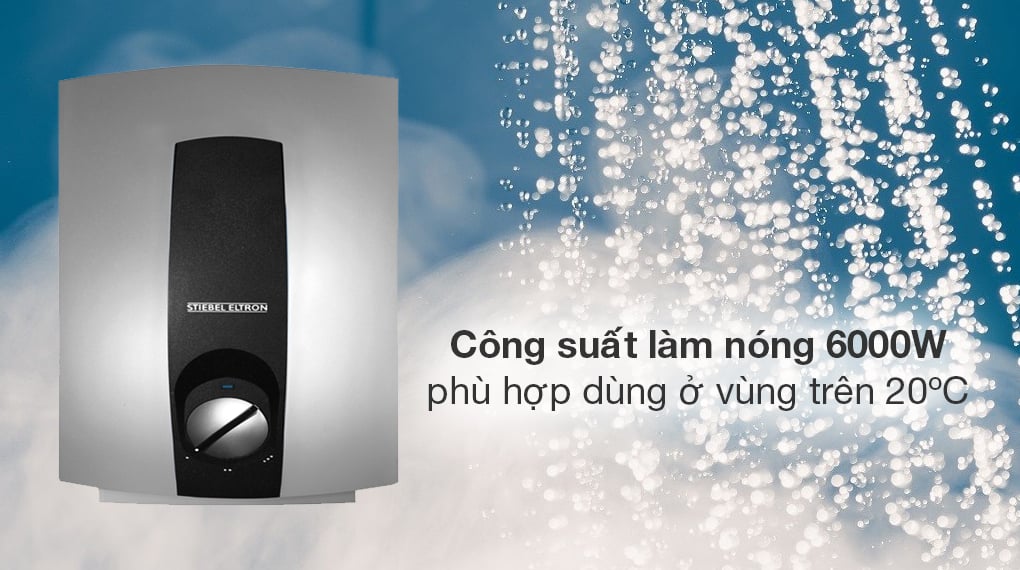 Máy nước nóng trực tiếp Stiebel Eltron 6000W DHC 6 EC - Đặc điểm làm nóng Máy nước nóng trực tiếp Stiebel Eltron 6000W DHC 6 EC - Đặc điểm làm nóng