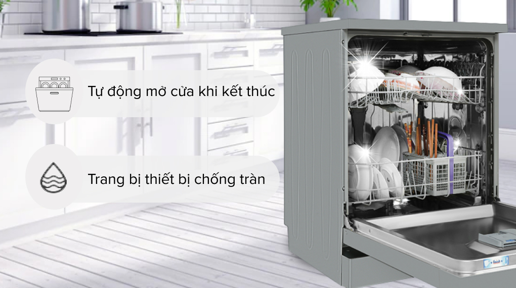 Máy rửa bát độc lập Beko DVN06431S - Tiện ích Máy rửa bát độc lập Beko DVN06431S - Tiện ích