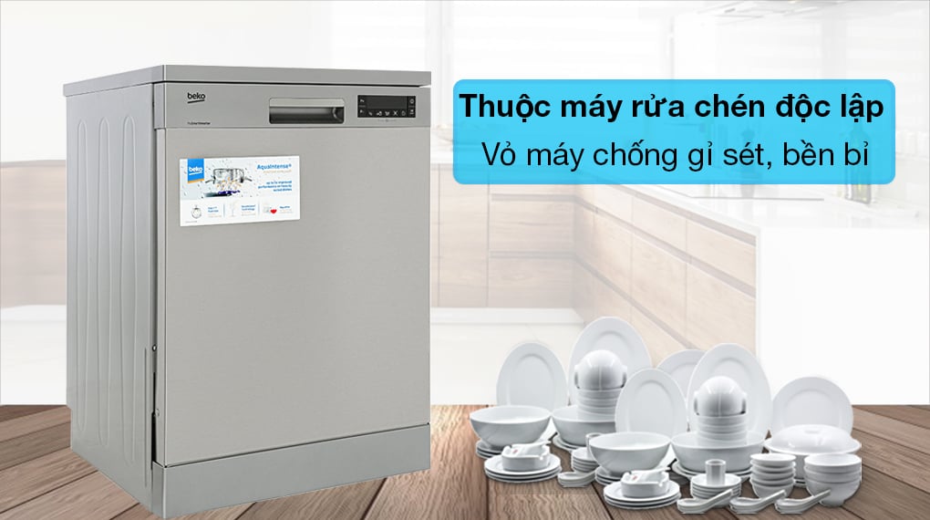 Máy rửa bát độc lập có sấy Beko DFN28424X - Thuộc kiểu máy rửa bát độc lập, vỏ máy bằng thép không gỉ chống gỉ và độ bền tốt Máy rửa bát độc lập có sấy Beko DFN28424X - Thuộc kiểu máy rửa bát độc lập, vỏ máy bằng thép không gỉ chống gỉ và độ bền tốt