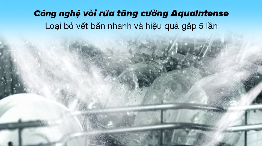 Máy rửa bát độc lập có sấy Beko DFN28424X-Công nghệ vòi rửa tăng cường Aqualntense giúp loại bỏ vết bẩn nhanh và hiệu quả gấp 5 lần Máy rửa bát độc lập có sấy Beko DFN28424X-Công nghệ vòi rửa tăng cường Aqualntense giúp loại bỏ vết bẩn nhanh và hiệu quả gấp 5 lần