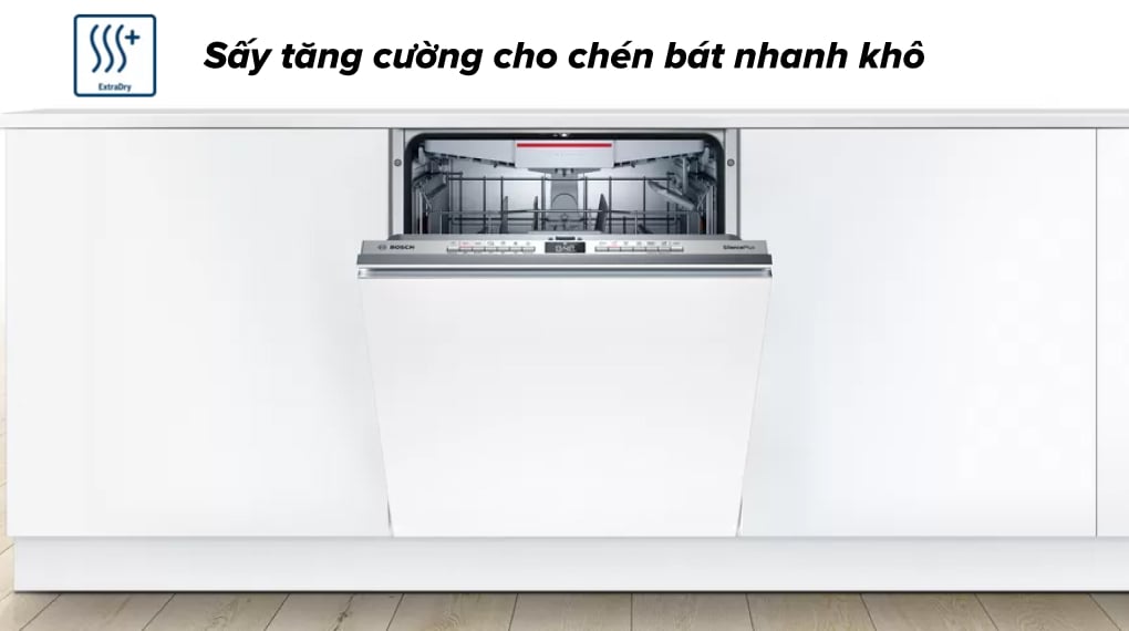 Máy rửa chén âm toàn phần Bosch SMV4ECX14E - Sấy tăng cường Máy rửa chén âm toàn phần Bosch SMV4ECX14E - Sấy tăng cường