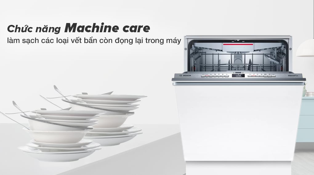 Máy rửa chén âm toàn phần Bosch SMV4ECX14E - chức năng Machine care Máy rửa chén âm toàn phần Bosch SMV4ECX14E - chức năng Machine care