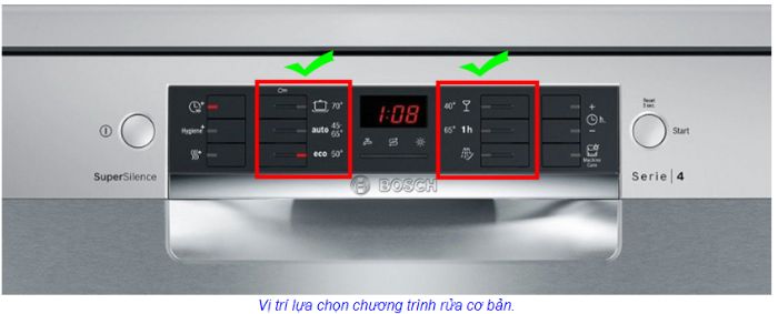 Delay Timer trên máy rửa bát Bosch SMS46KS01RE serie 4