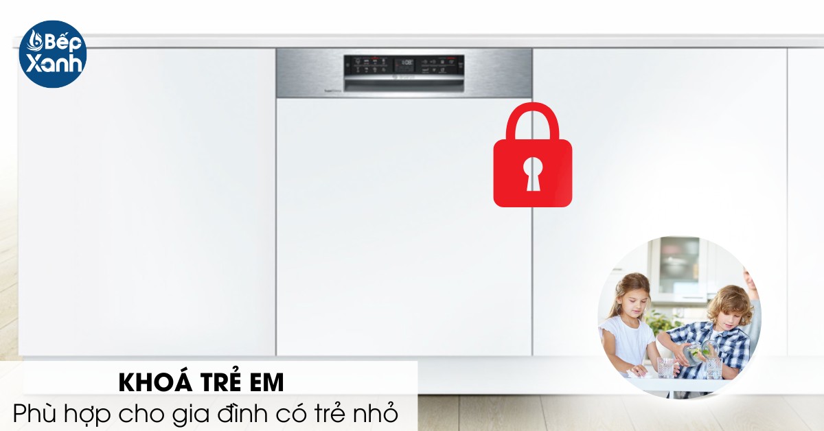 khoá an toàn máy rửa chén Bosch SMI68MS07E khoá an toàn máy rửa chén Bosch SMI68MS07E