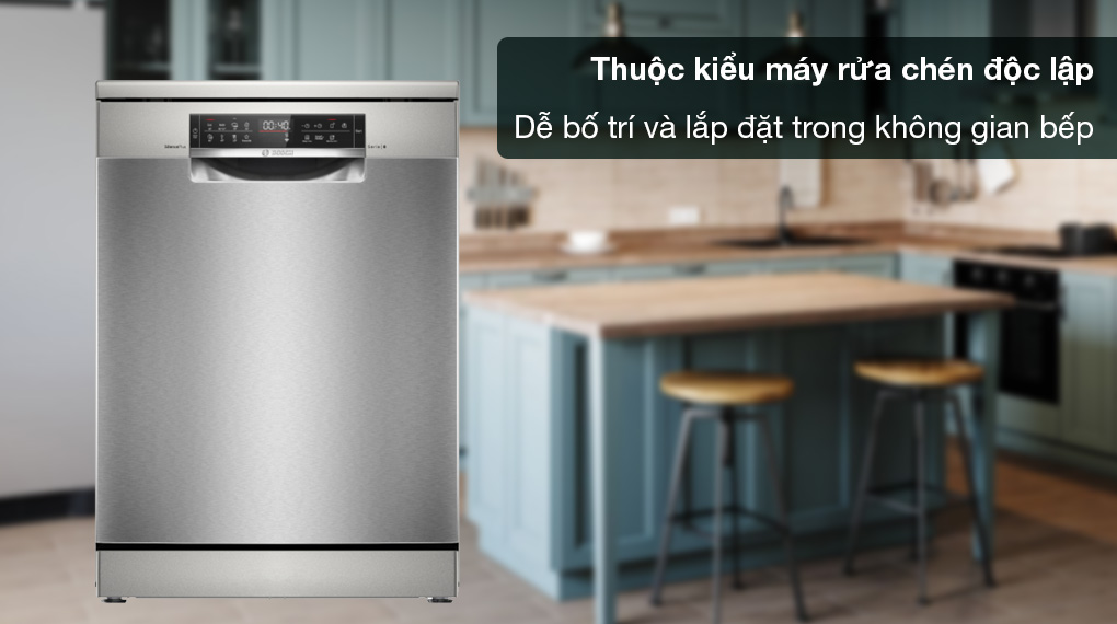 Máy rửa chén độc lập Bosch SMS6ECI04E - Thiết kế Máy rửa chén độc lập Bosch SMS6ECI04E - Thiết kế