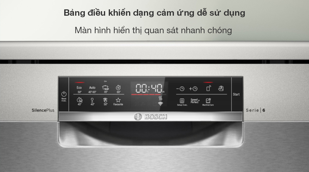 Máy rửa chén độc lập Bosch SMS6ECI04E - Bảng điều khiển Máy rửa chén độc lập Bosch SMS6ECI04E - Bảng điều khiển