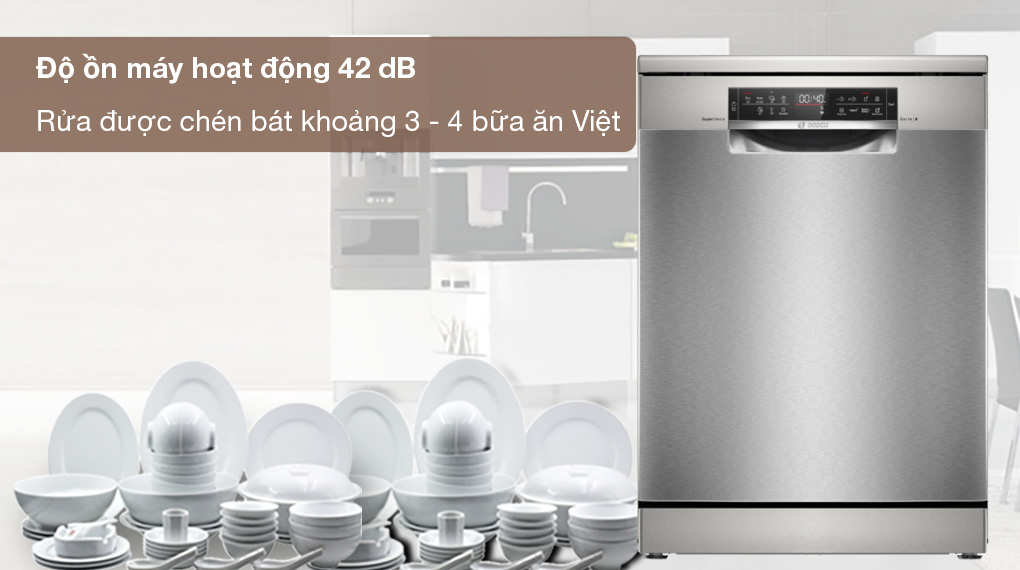 Máy rửa chén độc lập Bosch SMS6ZCI37Q - Công suất Máy rửa chén độc lập Bosch SMS6ZCI37Q - Công suất