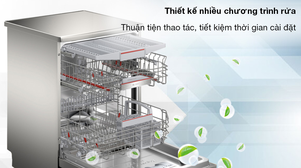 Máy rửa chén độc lập Bosch SMS6ZCI37Q - Chương trình rửa Máy rửa chén độc lập Bosch SMS6ZCI37Q - Chương trình rửa