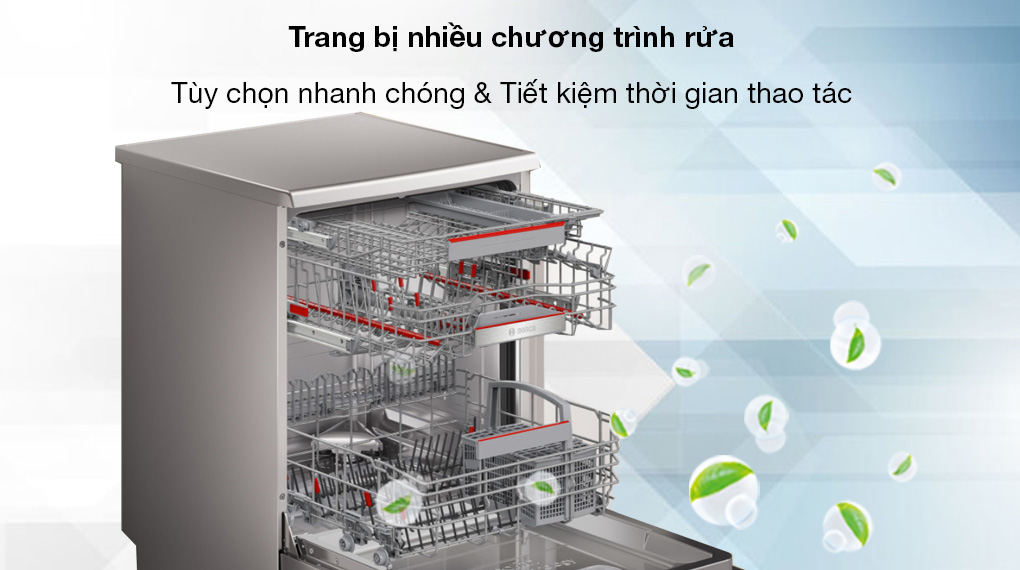 Máy rửa chén độc lập Bosch SMS6ZDI08E - CHương trình rửa Máy rửa chén độc lập Bosch SMS6ZDI08E - CHương trình rửa