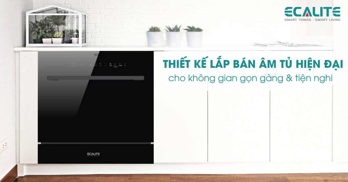 Thiết kế của máy rửa chén bán âm Ecalite EDW-UF6080BL 