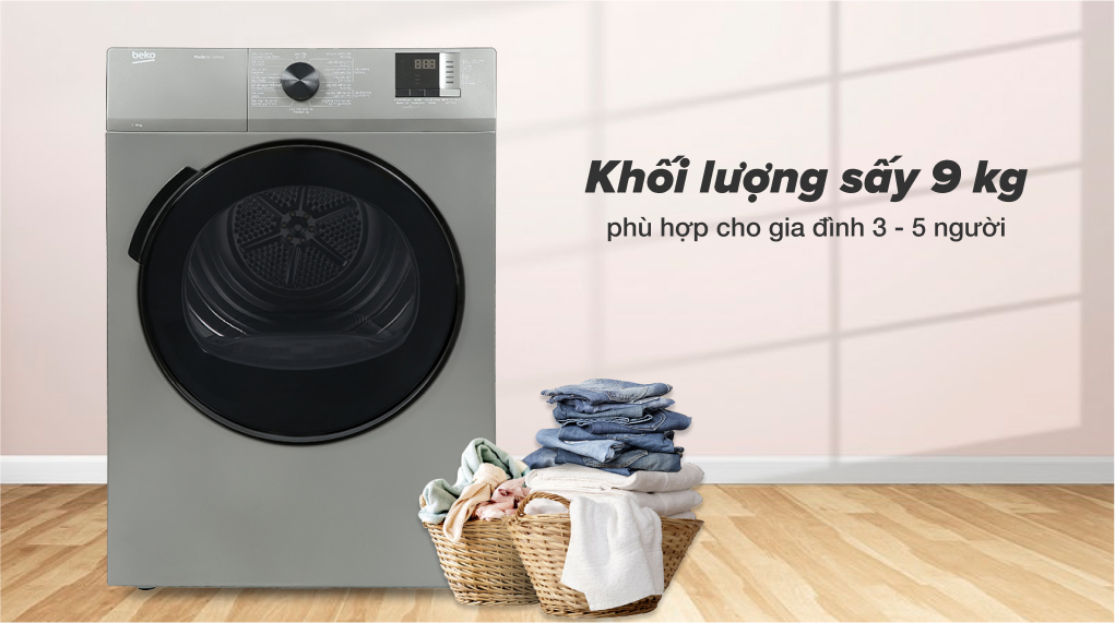 Máy sấy thông hơi Beko 9 kg DA9112RX0MB - Khối lượng sấy 9 kg Máy sấy thông hơi Beko 9 kg DA9112RX0MB - Khối lượng sấy 9 kg