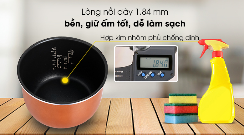 Lòng nồi cơm điện tử Midea MB-FS5021 1.8 lít Lòng nồi cơm điện tử Midea MB-FS5021 1.8 lít