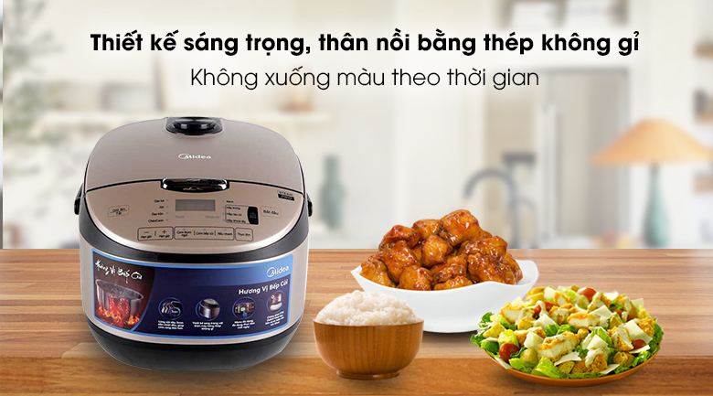 Thiết kế nồi cơm điện tử Midea MB-FS5021 1.8 lít Thiết kế nồi cơm điện tử Midea MB-FS5021 1.8 lít