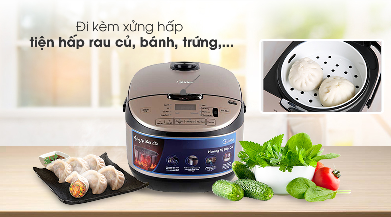 Xửng hấp nồi cơm điện tử Midea MB-FS5021 1.8 lít Xửng hấp nồi cơm điện tử Midea MB-FS5021 1.8 lít