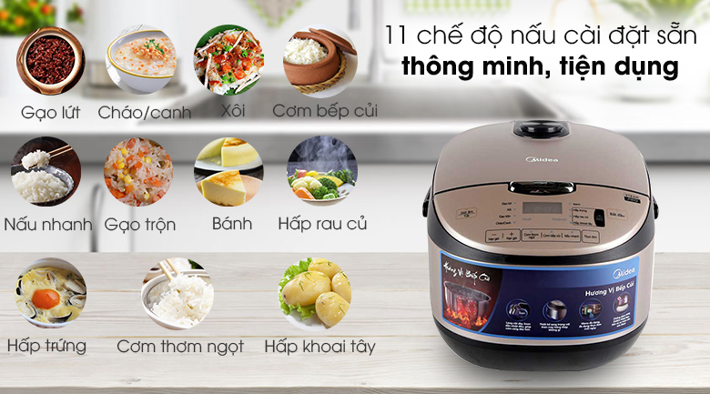 Chức năng Nồi cơm điện tử Midea MB-FS5021 1.8 lít Chức năng Nồi cơm điện tử Midea MB-FS5021 1.8 lít