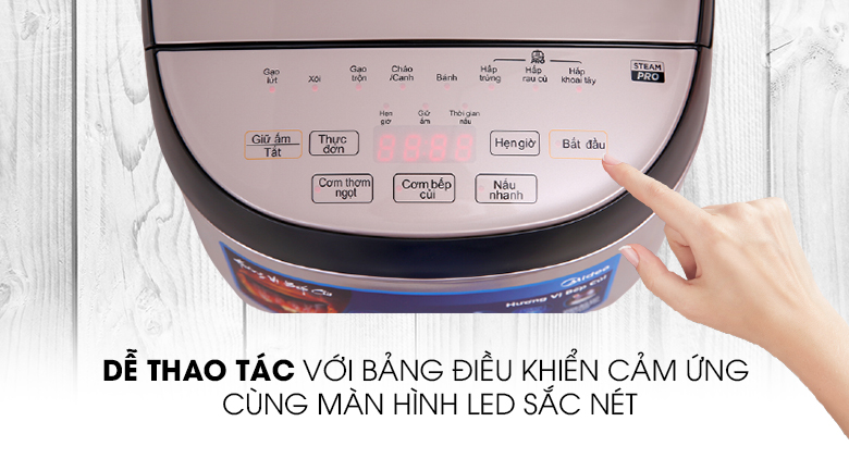 Bảng điều khiển nồi cơm điện tử Midea MB-FS5023 1.8 lít Bảng điều khiển nồi cơm điện tử Midea MB-FS5023 1.8 lít