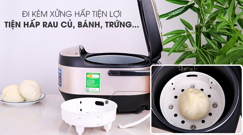 Xửng hấp nồi cơm điện tử Midea MB-FS5023 1.8 lít Xửng hấp nồi cơm điện tử Midea MB-FS5023 1.8 lít