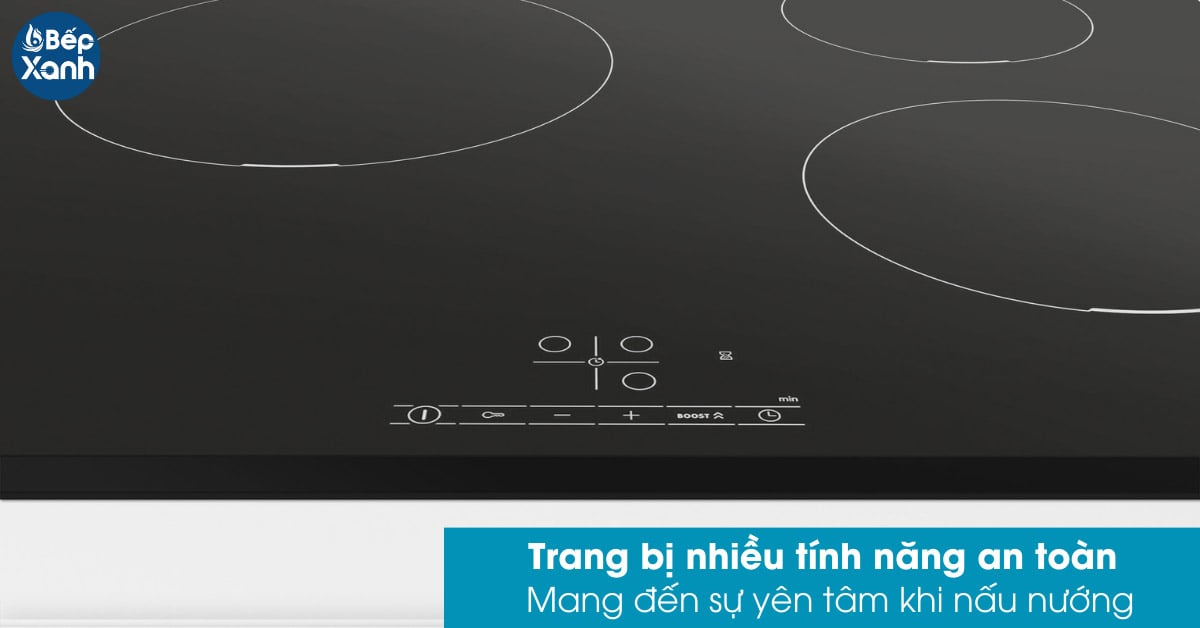 Bếp từ ba vùng nấu lắp âm Bosch HMH.PUC631BB5E tính năng an toàn