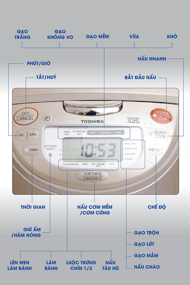 Nồi cơm điện Toshiba RC-10RH(CG)VN