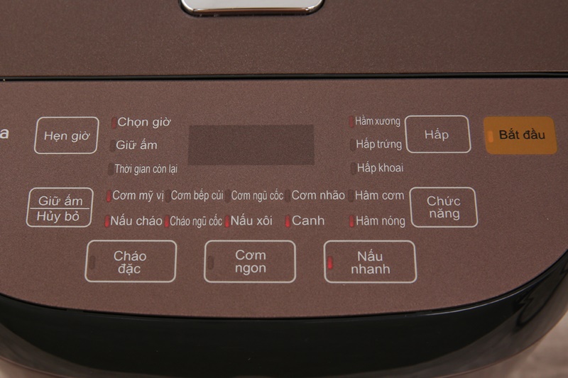 Bảng điều khiển nút nhấn có chỉ dẫn tiếng Việt rõ ràng - Nồi cơm điện tử Midea 1.8 lít MB-FS5006