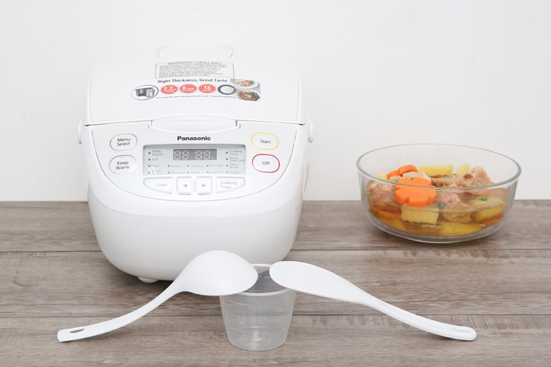Màu trắng tinh xảo, nhỏ gọn với dung tích 1 lít - Nồi cơm điện tử Panasonic 1 lít SR-CL108WRA Màu trắng tinh xảo, nhỏ gọn với dung tích 1 lít - Nồi cơm điện tử Panasonic 1 lít SR-CL108WRA
