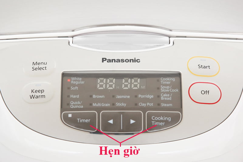 Hẹn giờ nấu tiện dụng - Nồi cơm điện tử Panasonic SR-CX188SRA Hẹn giờ nấu tiện dụng - Nồi cơm điện tử Panasonic SR-CX188SRA