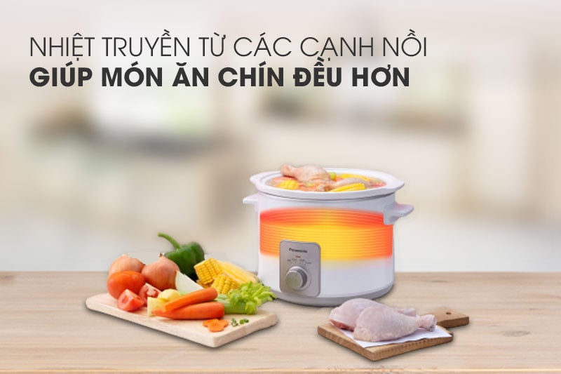 Cơ chế truyền nhiệt - Nồi nấu chậm Panasonic 3 lít NF-N30ASRA Cơ chế truyền nhiệt - Nồi nấu chậm Panasonic 3 lít NF-N30ASRA