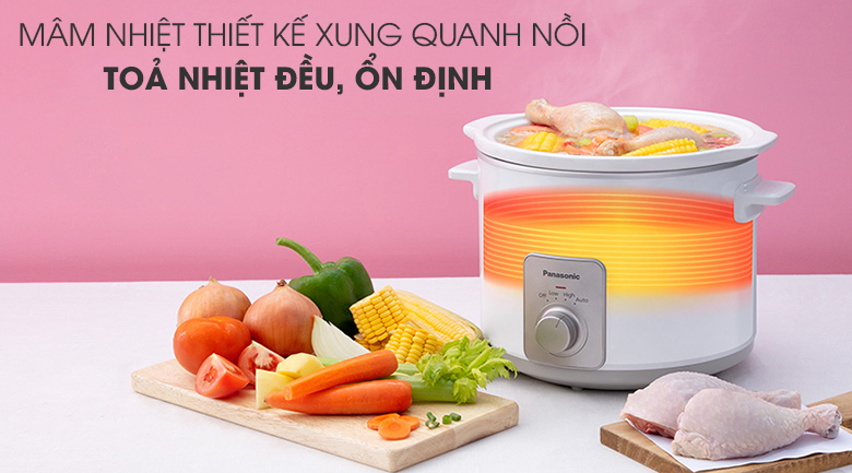 Cơ chế truyền nhiệt tốt- Nồi nấu chậm NF-N50ASRA Cơ chế truyền nhiệt - Nồi nấu chậm NF-N50ASRA