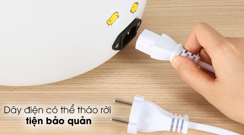 Nồi cơm điện nắp rời Sharp 2.2 lít KSH-D22SV-CH - Dây điện tháo rời