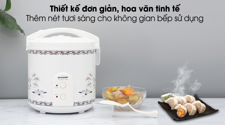 Thanh lịch - Nồi cơm nắp gài Sharp KS-223TJV-CR 2.2 lít