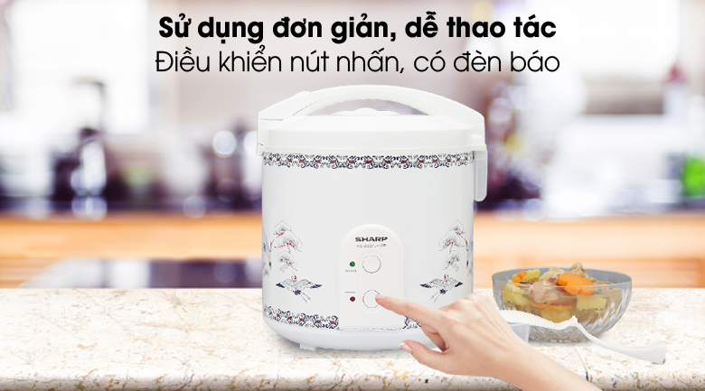 Nấu cơm ngon - Nồi cơm nắp gài Sharp KS-223TJV-CR 2.2 lít