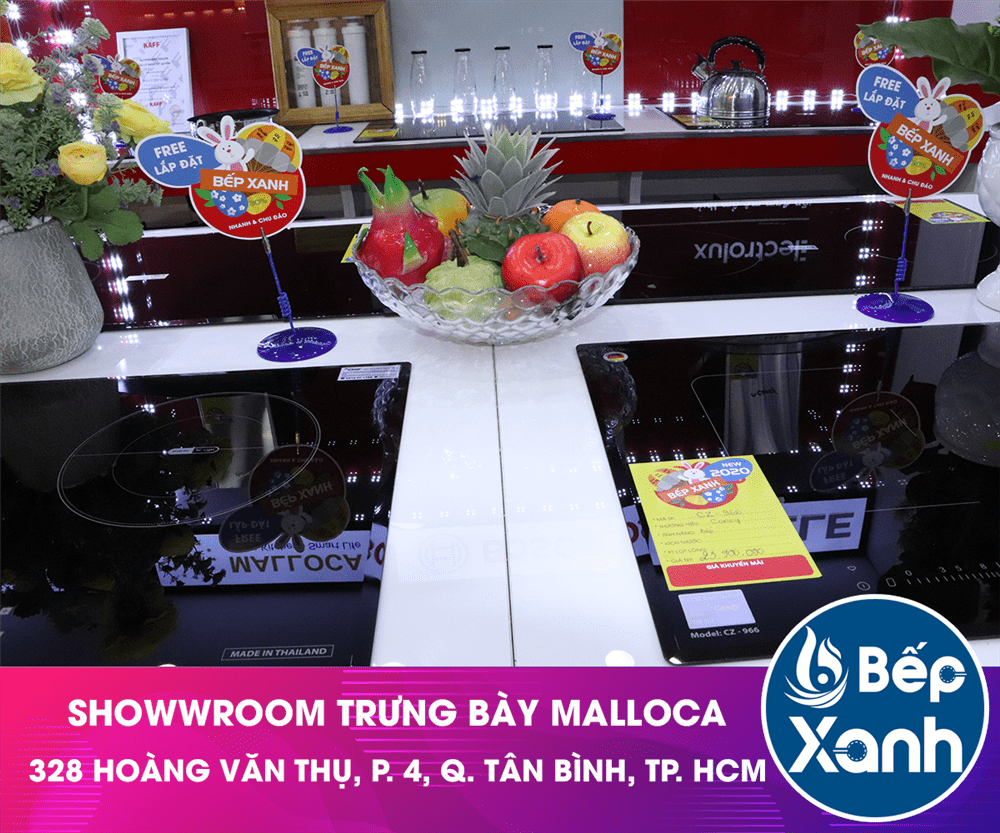 Trưng bày thiết bị bếp Malloca