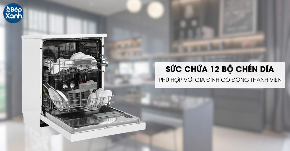 Máy rửa bát độc lập Galanz GR12462T sức chứa 12 bộ chén dĩa
