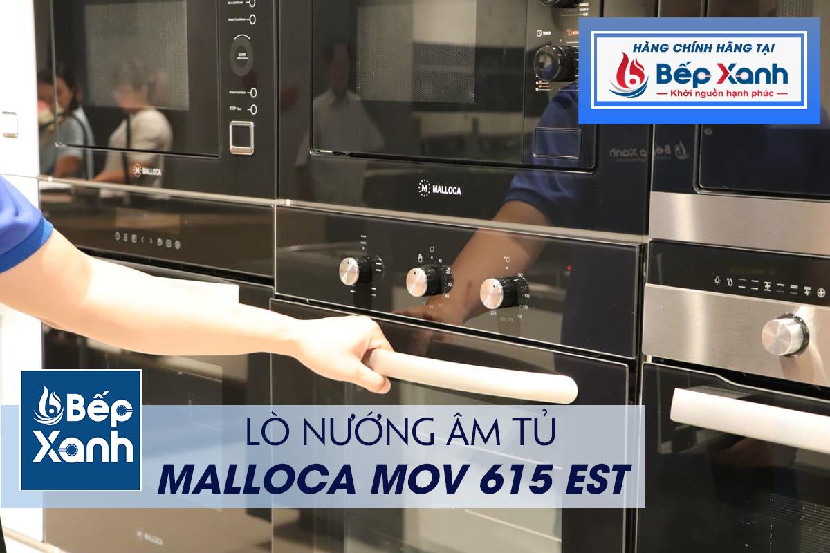 Lò nướng Malloca MOV 615 EST có tay cầm chắc chắn