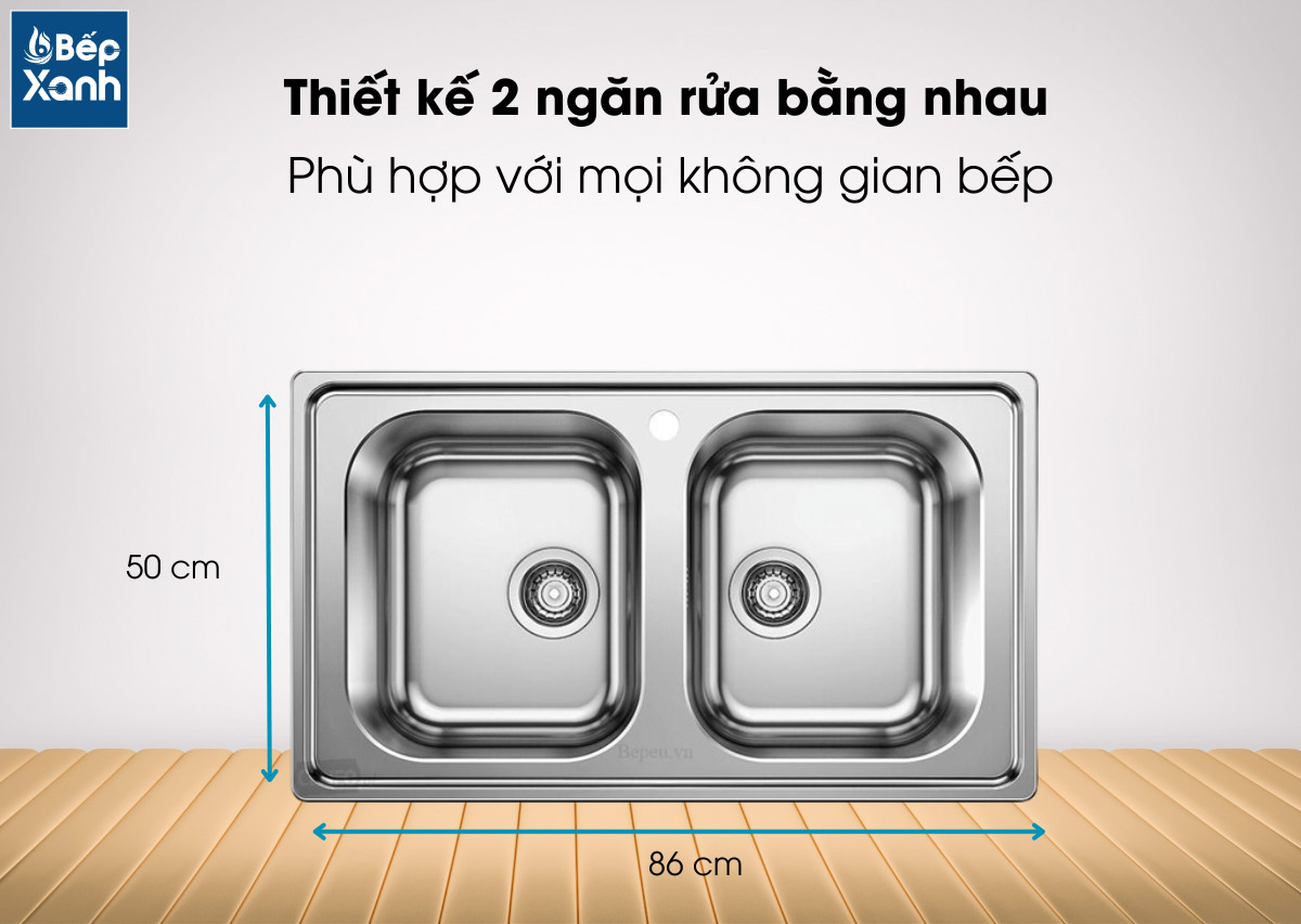 Chậu rửa chén Blanco Inox Dinas 8 570.27.219 thiết kế đẹp mắt