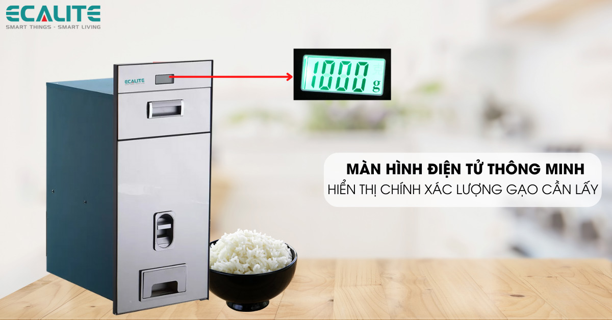 Thùng đựng gạo đi��n tử EL-RC300S màn hình điện tử