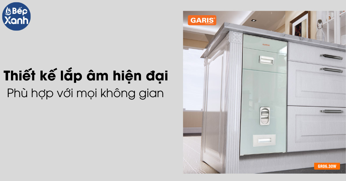 Thùng gạo Garis GR06.30WS thiết kế lắp âm