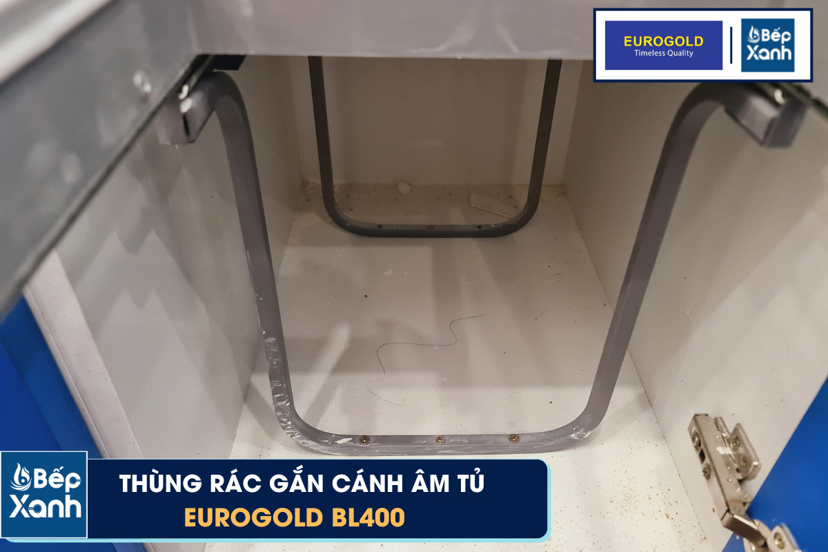 Thùng rác âm tủ Eurogold BL400 chân trụ chắc chắn
