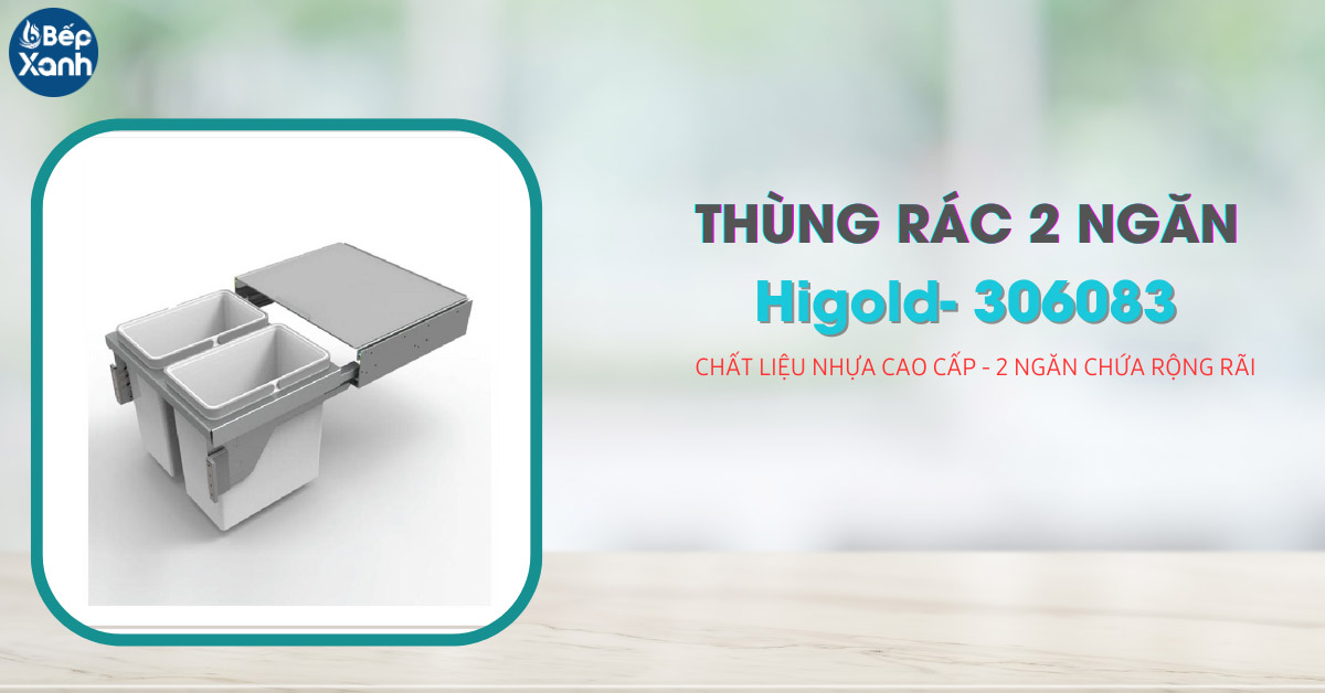 Thùng rác 2 ngăn Inox Higold - 306083