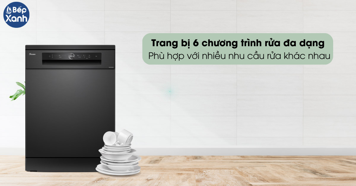 Trang bị 6 chương trình rửa Trang bị 6 chương trình rửa