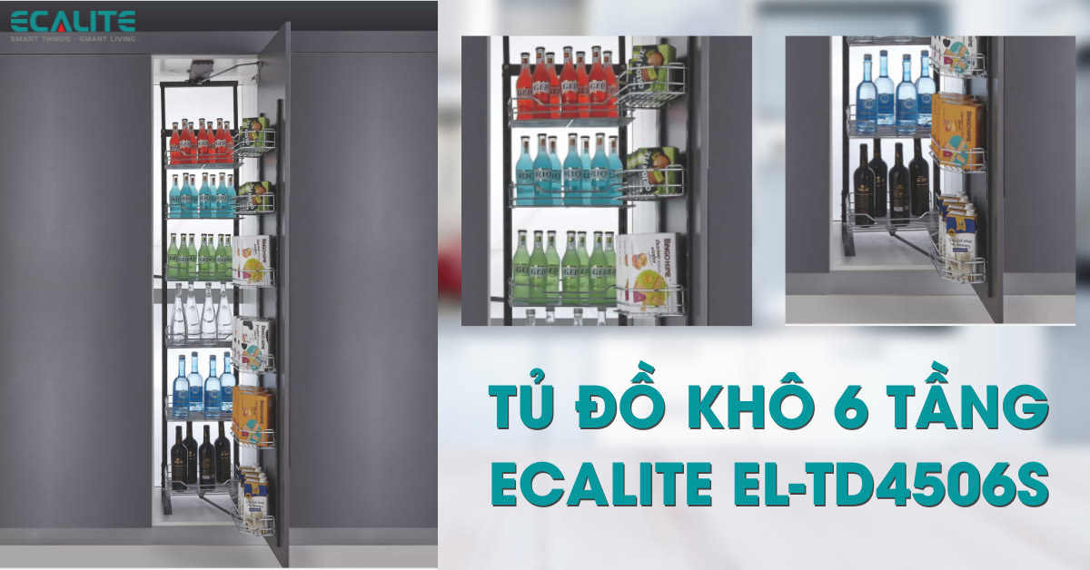 Tủ đựng đồ khô Ecalite EL-TD4506S 6 tầng