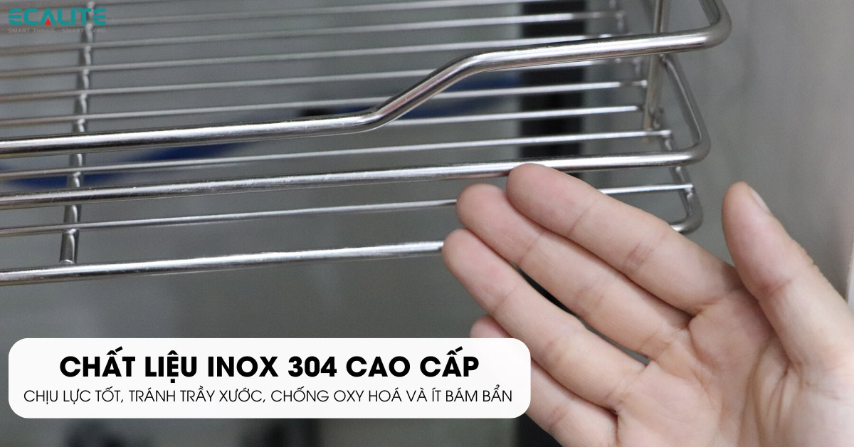 Chất liệu thép không gỉ mang lại độ bền cao