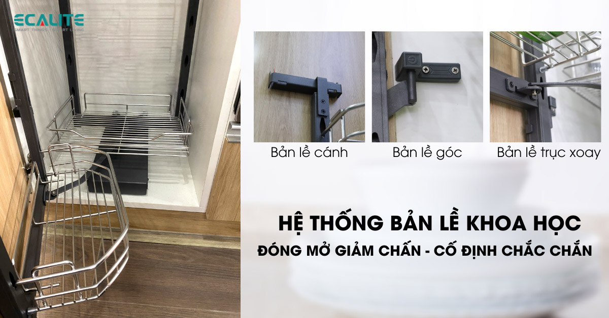 Bản lề đóng mở giảm chấn êm ái