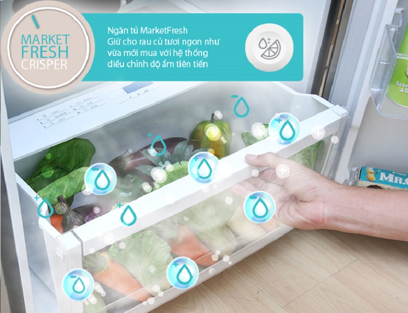 Ngăn rau củ MarketFresh giữ độ ẩm luôn ổn định