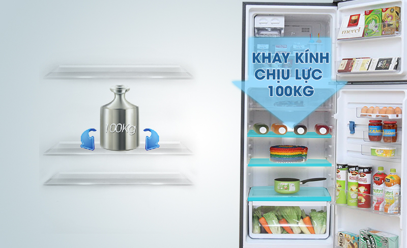 Tủ lạnh Electrolux ETB3202MG có khay kính chịu lực tốt
