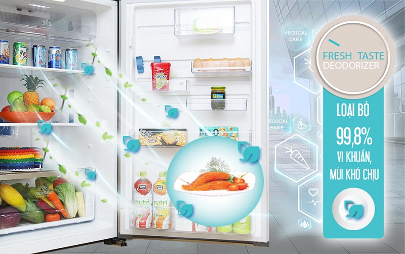 Công nghệ FreshTaste mang đến cho tủ lạnh Electrolux ETB4602AA khả năng diệt khuẩn cũng như khử mùi tối ưu