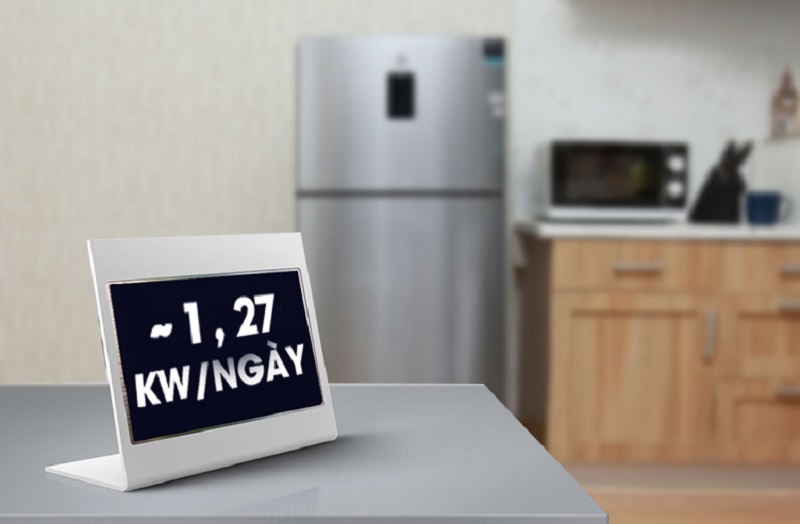 Mỗi ngày, chiếc tủ lạnh này sẽ tiêu thụ khoảng 1.27 kW điện